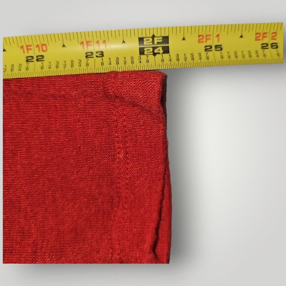 Bobeau Women's M RED Rayon Blend Semi Sheer Long Sleeve Open Front Cardigan - Picture 10 of 11